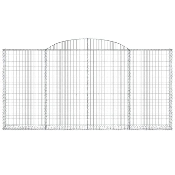 vidaXL 30 db &iacute;ves horganyzott vas gabion kos&aacute;r 300x30x140/160 cm