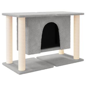 vidaXL vil&aacute;gossz&uuml;rke macskab&uacute;tor sziz&aacute;l kapar&oacute;f&aacute;kkal 50 cm