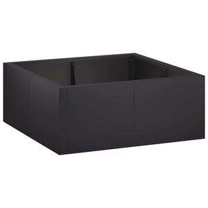 vidaXL T&aacute;mfal 4 db 100 x 100 x 30 cm Ac&eacute;l Fekete