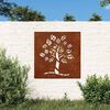vidaXL famint&aacute;s corten ac&eacute;l kerti fald&iacute;sz 55 x 55 cm