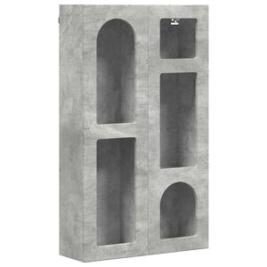 vidaXL F&uuml;ggő szekr&eacute;ny polcokkal Beton Sz&uuml;rke 59 x 20 x 100 cm Faanyag