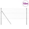 vidaXL Ker&iacute;t&eacute;s oszlopokkal Ez&uuml;st 0,4 x 10 m Ac&eacute;l &eacute;s PVC