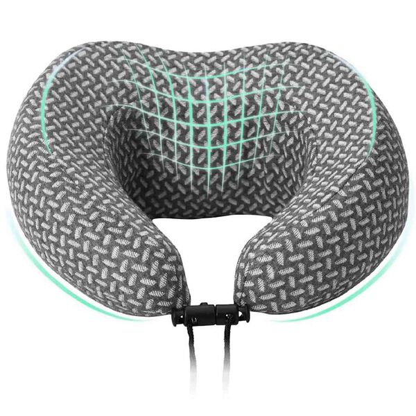 vidaXL Utaz&oacute; Nyakp&aacute;rna Egysz&iacute;nű Sz&uuml;rke 30 x 28 x 14 cm Poli&eacute;szter