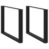 vidaXL 2 db U alak&uacute; &eacute;tkezőasztal l&aacute;b fekete 100 x (72-73) cm ac&eacute;l &eacute;tkezőasztalhoz