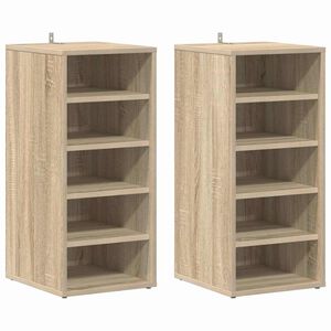 vidaXL 2 db sonoma t&ouml;lgy sz&iacute;nű szerelt fa cipősszekr&eacute;ny 31,5x35x70 cm