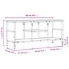 vidaXL sonoma t&ouml;lgy sz&iacute;nű szerelt fa &eacute;s vas TV-szekr&eacute;ny 100x35x45 cm