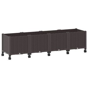vidaXL Kerekes Kerti &Uuml;ltető Barna 160 x 40 x 44 cm PP