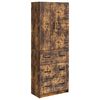 vidaXL Szekr&eacute;ny szett 2 pcs F&uuml;st&ouml;s T&ouml;lgy 66 x 34,5 x 87 cm Szerelt Fa