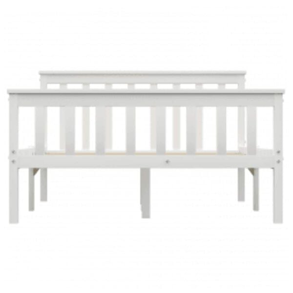 vidaXL feh&eacute;r t&ouml;m&ouml;r fenyőfa &aacute;gy matrac n&eacute;lk&uuml;l 120 x 200 cm