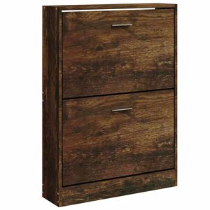 vidaXL f&uuml;st&ouml;s t&ouml;lgy sz&iacute;nű szerelt fa cipősszekr&eacute;ny 59x17x81 cm