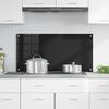 vidaXL Konyhai splashback Fekete 100 x 50 cm edzett &uuml;veg