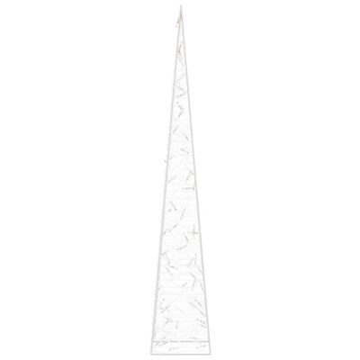 vidaXL karácsonyi meleg fehér fényű akril fénykúp 60 db LED 120 cm