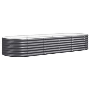 vidaXL antracitsz&uuml;rke horganyzott ac&eacute;l kerti magas&aacute;gy&aacute;s 224x80x36 cm