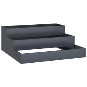 vidaXL Kerti cser&eacute;p Antracit 90 x 90 x 35 cm Hidegen hengerelt ac&eacute;l