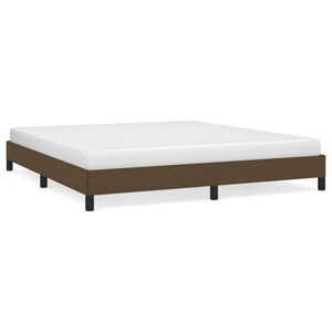 vidaXL s&ouml;t&eacute;tbarna sz&ouml;vet &aacute;gykeret matrac n&eacute;lk&uuml;l 180 x 200 cm