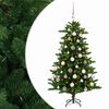 vidaXL Műfenyő g&ouml;mb&ouml;kkel 120 cm 150 LED Meleg feh&eacute;r PVC &eacute;s f&eacute;m Z&ouml;ld
