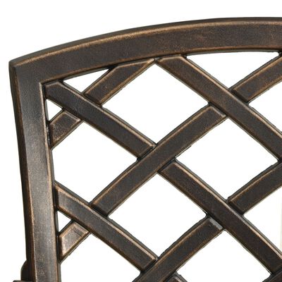 vidaXL 4 db bronzszínű öntött alumínium kerti szék