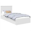 vidaXL T&aacute;rol&oacute;s &Aacute;gy fejt&aacute;ml&aacute;val fi&oacute;kkal Feh&eacute;r 75 x 190 cm Faanyag