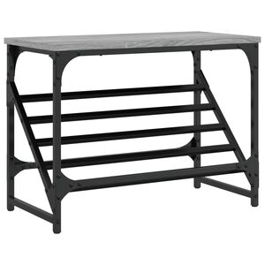 vidaXL sz&uuml;rke sonoma sz&iacute;nű szerelt fa cipőtart&oacute; 60x30x45 cm