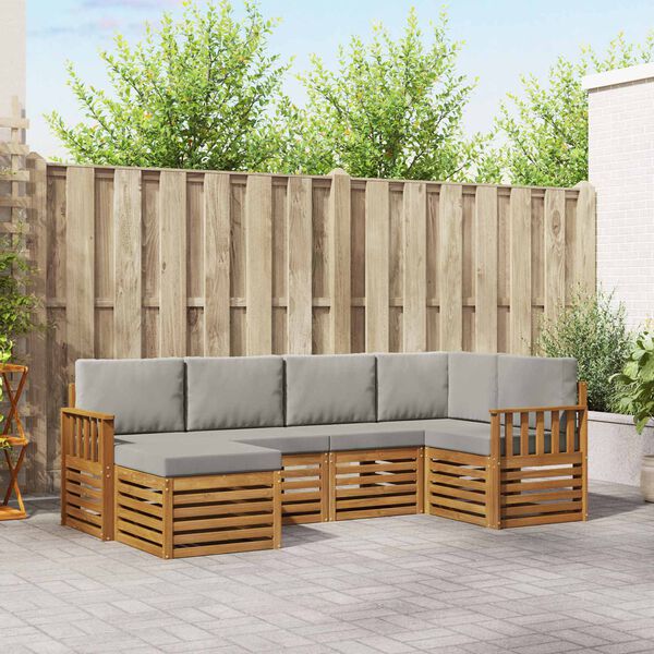 vidaXL &Uuml;lőgarnit&uacute;r&aacute;k 6 pcs Term&eacute;szetes &eacute;s Vil&aacute;gossz&uuml;rke T&ouml;m&ouml;r Ak&aacute;cfa