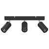 vidaXL Mennyezeti spotlámpa Fekete 38 x 5.5 x 16.5 cm Acél