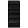 vidaXL Magazin &aacute;llv&aacute;ny polcokkal Fekete t&ouml;lgy 70 x 41 x 156 cm Faanyag