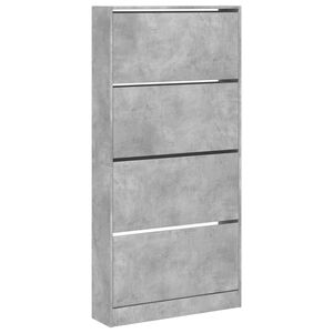 vidaXL betonsz&uuml;rke cipőszekr&eacute;ny 4 kihajthat&oacute; fi&oacute;kkal 80x21x163,5 cm