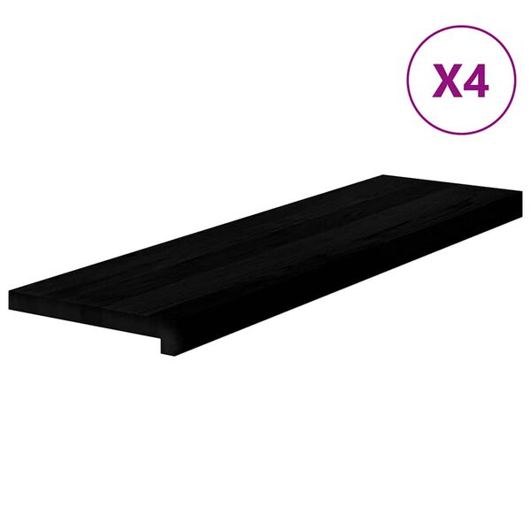 vidaXL l&eacute;pcsőfokok 4 db S&ouml;t&eacute;tbarna 90x30x2 cm t&ouml;m&ouml;r fa t&ouml;lgyfa