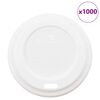 vidaXL 1000 db feh&eacute;r műanyag pap&iacute;r k&aacute;v&eacute;scs&eacute;sze fedelek &Oslash;60 mm 4oz