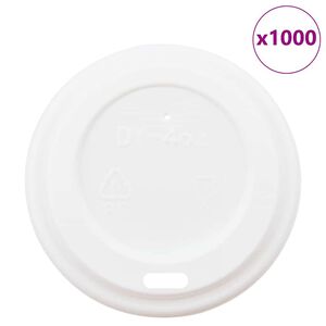 vidaXL 1000 db feh&eacute;r műanyag pap&iacute;r k&aacute;v&eacute;scs&eacute;sze fedelek &Oslash;60 mm 4oz
