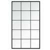 vidaXL fekete f&eacute;m fali t&uuml;k&ouml;r 100 x 60 cm