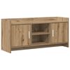vidaXL TV szekr&eacute;ny 102 x 33 x 47 cm K&eacute;zműves T&ouml;lgy Szerelt Fa