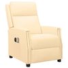 vidaXL krémszínű műbőr elektromos masszázsfotel