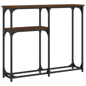 vidaXL barna t&ouml;lgysz&iacute;nű szerelt fa t&aacute;lal&oacute;asztal 90x22,5x75 cm