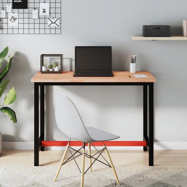 vidaXL t&ouml;m&ouml;r b&uuml;kkfa &iacute;r&oacute;asztallap 115 x 55 x 2,5 cm