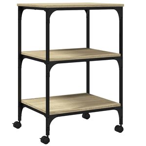 vidaXL 3 szintes sonoma t&ouml;lgy sz&iacute;nű nyomtat&oacute;&aacute;llv&aacute;ny 50 x 41 x 75 cm