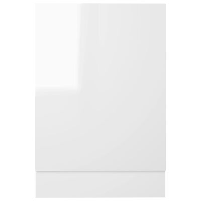 vidaXL magasfényű fehér forgácslap mosogatógép-panel 45 x 3 x 67 cm