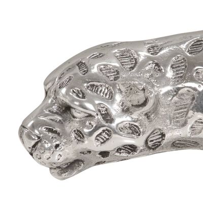 vidaXL ezüstszínű tömör alumínium jaguár szobor 50 x 10 x 14 cm