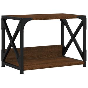 vidaXL 2 szintes barna t&ouml;lgysz&iacute;nű nyomtat&oacute;&aacute;llv&aacute;ny 44 x 26 x 31,5 cm