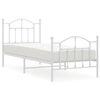 vidaXL feh&eacute;r f&eacute;m &aacute;gykeret fej- &eacute;s l&aacute;bt&aacute;ml&aacute;val 90x200 cm
