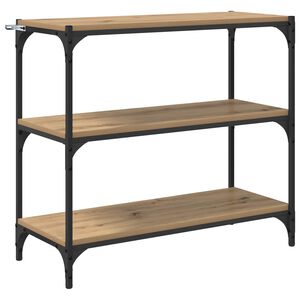 vidaXL K&ouml;nyvespolc 3 szintes 80 x 33 x 70,5 cm Műszaki fa &eacute;s vas