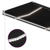 vidaXL antracitsz&uuml;rke sz&eacute;l&eacute;rz&eacute;kelős &eacute;s LED-es napellenző 450 x 350 cm