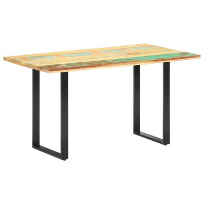 vidaXL tömör újrahasznosított fa étkezőasztal 140 x 70 x 76 cm