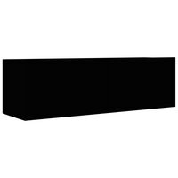 vidaXL fekete forgácslap TV-szekrény 100 x 30 x 30 cm