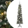 vidaXL Mű kar&aacute;csonyfa 300 LED-del Z&ouml;ld 180 cm PVC &eacute;s Műanyag &eacute;s Ac&eacute;l