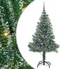 vidaXL Mű kar&aacute;csonyi fa h&oacute;val bor&iacute;tva LED f&eacute;nyekkel 150 LED-del 150 cm