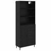 vidaXL Magasfi&uacute; 2 db Fekete t&ouml;lgy 69,5 x 34 x 180 cm Szerelt Fa