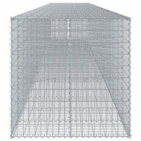 vidaXL horganyzott vas gabion kosár fedéllel 950 x 100 x 100 cm