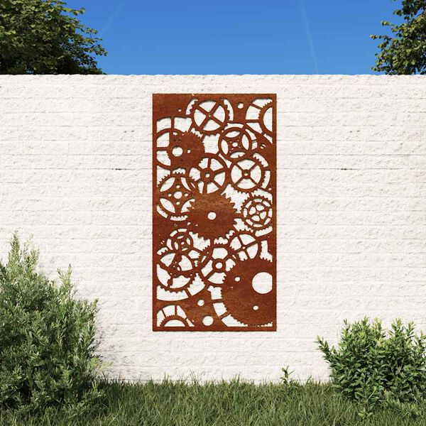 vidaXL fogasker&eacute;k mint&aacute;s corten ac&eacute;l kerti fald&iacute;sz 105 x 55 cm