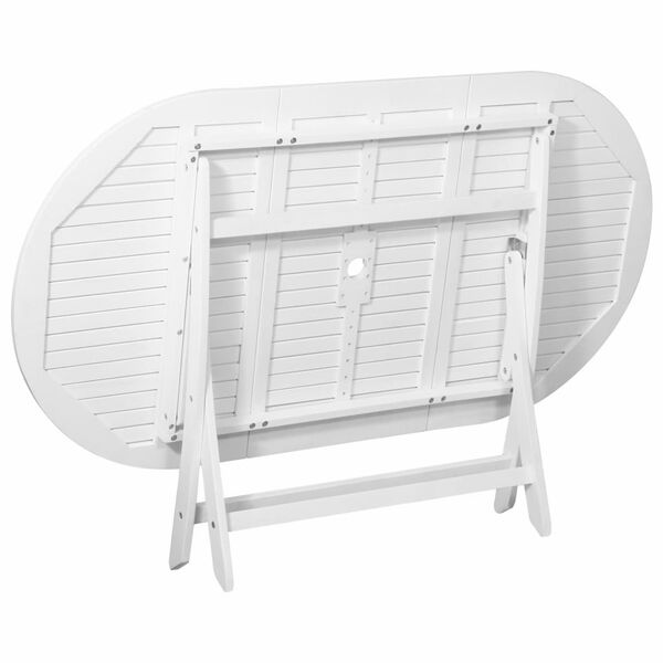 vidaXL feh&eacute;r t&ouml;m&ouml;r ak&aacute;cfa kerti asztal 160 x 85 x 75 cm